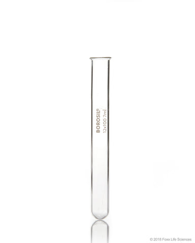 Borosil Test Tubes with Rim 13*100 - Borosilicate ISO 4142 - 9 mL - CS/800